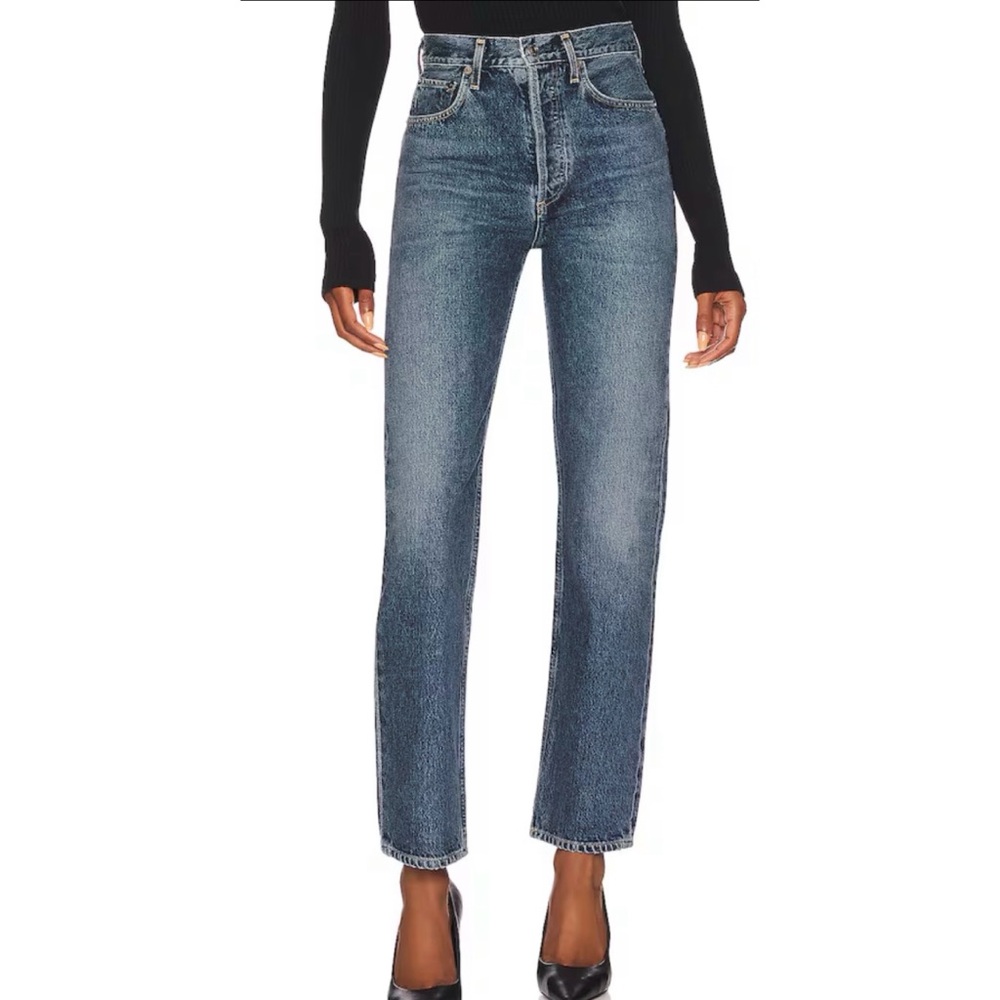 Agolde 90’s Pinch Waist High Rise Straight Leg Jeans in Portrait 27